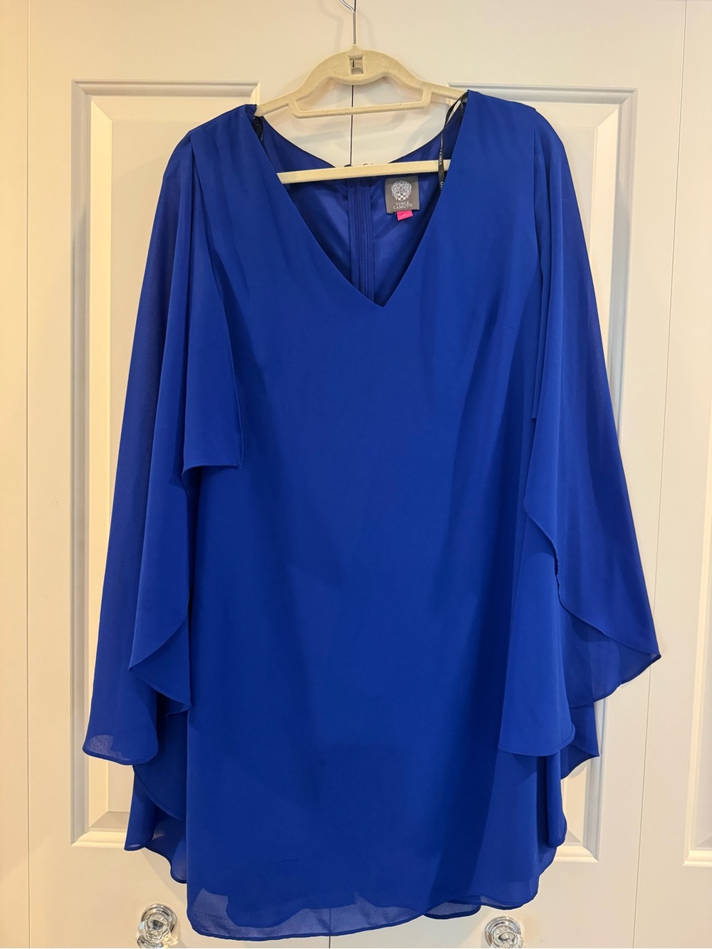 Vince Camuto Cobalt / Royal Blue caped Mini Dress